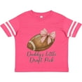thumbnail image 3 of Inktastic Daddy's Little Draft Pick Football Pink Bow Boys or Girls Toddler T-Shirt, 3 of 5
