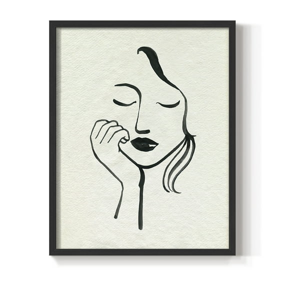 Day Dreamer I Framed Print in Black Solid Wood Framed Print No Nail Hanging