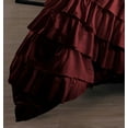 thumbnail image 4 of D.N.G. BEDDINGS 100% Egyptian Cotton 3 Piece Circle Ruffle Comforter Set with 1 Freebie Ruffle Pillow | 550 GSM Filled Microfiber - King/Cal-King Size, Wine Color - 800 Thread Count, 4 of 5