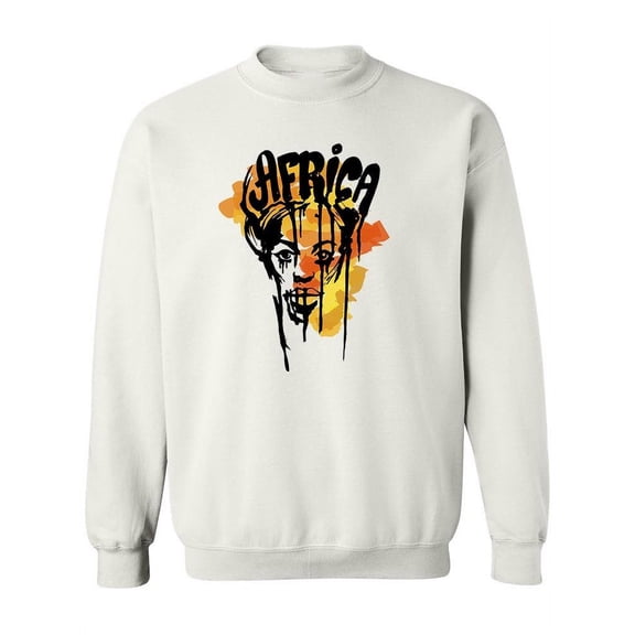 Africa In Smeared Ink Paint Sweatshirt Women -Image by Shutterstock, Female Small