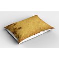 thumbnail image 2 of Ambesonne Japanese Pillow Sham 2 Pack, Branches Art Grunge Design, 36"x20", Apricot and Olive Green, 2 of 3