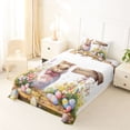 thumbnail image 5 of Erosebridal Colorful Easter Eggs Kids Twin Sheet Sets,Rustic Farm Animal Bunny Multicolor Flowers Bedding For Girls 3 Pieces, 5 of 6