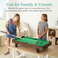 thumbnail image 2 of Best Choice Products 40in Tabletop Billiard Table, Pool Game Table w/ 2 Cue Sticks, Ball Set, Storage Bag - Walnut, 2 of 8