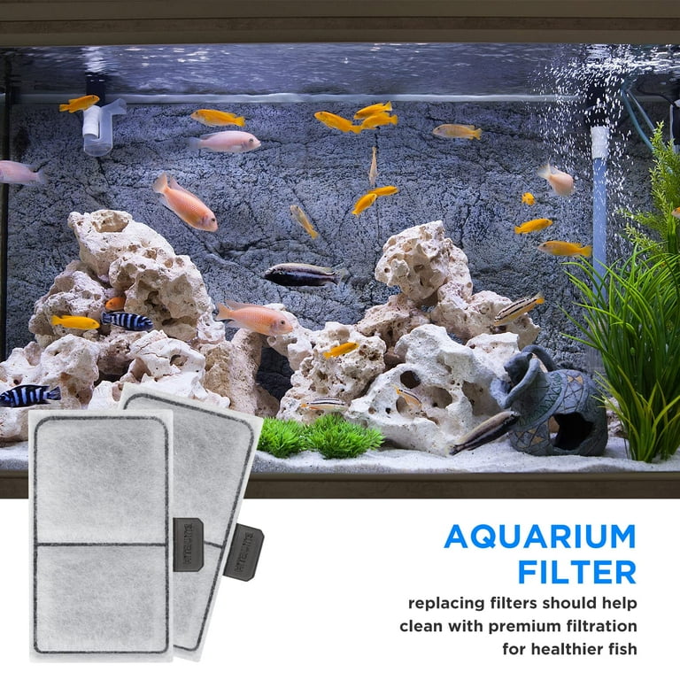 JINDUN 12pack Aquatic Refill Filter Cartridges for Top Fin EF-S
