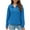 Blue, variant on Sweatshirts without Hood,Women V Neck Long Sleeve 1/4 Zipper Turndown Collar Pullover Tshirt Fall Winter Casual Loose Blouses Elegant Fashion Tops Preppy Clothes Cute Teen Girls Outfits S-XXL