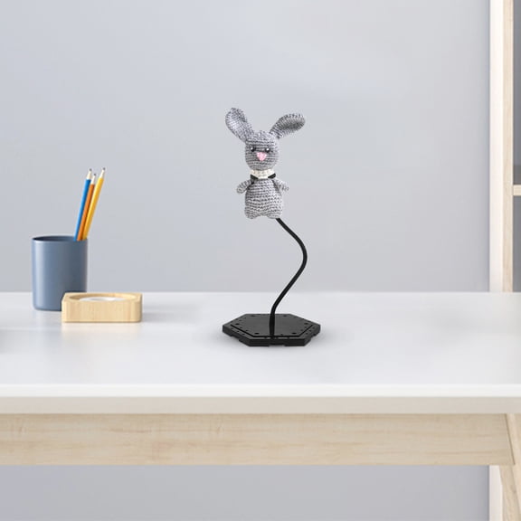 Tineasur Black Adjustable ABS Action Figure Display Stand for Collectibles and Models, 1 Set