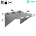 thumbnail image 3 of AmGood 24 in. x 24 in. Stainless Steel Wall Shelf | NSF Certified | Appliance & Equipment Metal Shelving | Kitchen, Restaurant, Garage, Laundry, Utility Room, 3 of 8