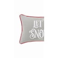 thumbnail image 2 of "Let It Snow" Christmas Cotton Blend Printed Gray Accent Throw Pillow 14" x 22", 2 of 4
