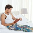 thumbnail image 5 of Susaid Dolphin Rainbow Horse Print Mens Pajama Pants Set Sleep & Lounge Pants, PJ Bottoms with Pockets and Button Fly-Small, 5 of 6