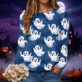 thumbnail image 2 of Duqingm Halloween Shirts for Women 2026 Long Sleeve Funny Graphic T-Shirt Casual Crewneck Tunic Tops Halloween Costumes Adult,S, 2 of 7