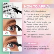 Ardell Press On Lash Clusters, Wispies Natural Pre-Glued Eyelash Extensions, 60 Count