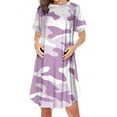 thumbnail image 1 of Robe pour Femmes Pyjamas pour Femmes Fermeture Éclair Latérale Allaitement Maternité Imprimé Manches Courtes Col Rond Robe pour Femmes Enceintes Pyjamas Décontractés Robe Décontractée pour Femmes Pantalons de Robe pour Femmes, 1 of 2