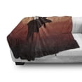 thumbnail image 3 of Moose Soft Flannel Fleece Blanket, Antlers in Wild Alaska Forest Rusty Abstract Landscape Design Deer Theme Woods, Cozy Plush for Indoor and Outdoor Use, 50" x 60", Peach and Brown, by Ambesonne, 3 of 6