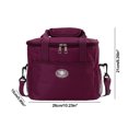 thumbnail image 3 of Insulated Lunch Bag, Waterproof Lunch Box, Large Capacity Portable Household Picnic Cooler Bag, Thickened Durable Fabric with Sturdy Zipper and Adjustable Shoulder Strap, 3 of 7