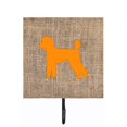 thumbnail image 1 of Poodle Burlap And Orange Leash Or Key Holder, 1 of 1
