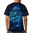 thumbnail image 5 of LAOLIUSN Men’s 3D All-Over Print Skull Graphic T-Shirt, Short Sleeve Crewneck, Stretch Polyester-Spandex Tee, S-4XL, 5 of 7