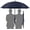 HazeBlue, variant on Drying Heavy Duty Windproof Large Umbrella for Rain & Sun, Big Automatic Open Golf Umbrellas Wind Resistant, 57 Inch   Stick Umbrella for 2 Persons