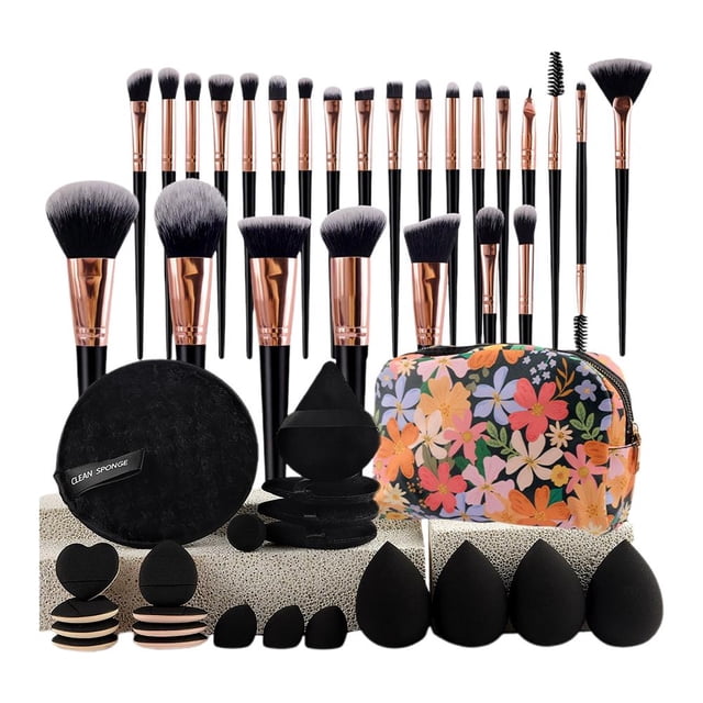 Beauty Tools Set Makeup Puff Makeup Brushes Makeup Bag Set Travel Makeup