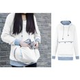 thumbnail image 4 of Womens Big Pouch Hoodie Oversized Dog Carrier Hoodie Long Sleeve Large Pocket Sweatshirt for Women Warm Fall Winter Clothes, 4 of 5