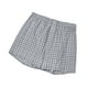 thumbnail image 2 of Ropa interior para hombres Boxers Algodón que absorbe la humedad Transpirable Cintura media Calzoncillos cómodos Louge Cuadros azules y negros L para 65-75 kg, 2 of 8