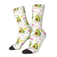 thumbnail image 1 of Balery Avocado Work Out Calcetas Largas con Estampado para Hombre y Mujer – Suaves y Transpirables, Talla Única (US 5-11), 1 of 6