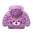 thumbnail image 6 of Staki Baby Boy Winter Fleece Coats Toddler Warm Puffer Jackets Kids Down Outerwear Baby Boy Winter Jacket 12M,18M,24M,2T,3T,4T,5T(Purple,18-24 Months), 6 of 6
