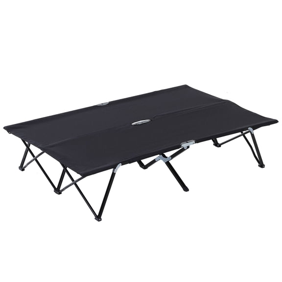 2 Person Extra Wide Camping Cot with Carry Bag, Portable Folding Bed for Outdoor Beach & Hiking, 50" Wide Sleeping Cot for Adults