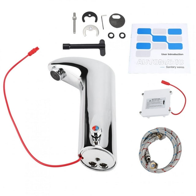 LHCER Hands Free Faucet, 7.09*4.33in Brass Material Automatic Sensor Faucet, Automatic Sensor For Home Bathroom Kitchen Office