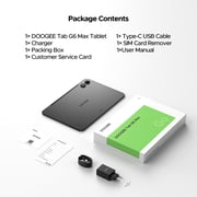 DOOGEE Tab G6 MAX 13.4 Inch Android 16 Tablet with Gemini AI, 32GB RAM+256GB/2TB TF, 90Hz Display, 11000mAh Battery, Octa-Core, Black