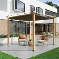thumbnail image 4 of Outdoor Aluminum Pergola with Retractable Canopy, Reinforced 4-Sided Base, Waterproof & UV-Resistant Adjustable Roof, Modern Design for Patio, Deck, Backyard, and Garden, 4 of 8
