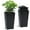 Black Background With White Dots Height 22.4 Inches, variant on Accreate Outdoor&Indoor Planters, Large Planters for Outdoor Indoor Plants,Tapered Square Front Porch Planters Flower Tree Plant Pots with Drainage Holes&Water Level Monitor&Inner Bucket