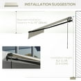 thumbnail image 6 of Outsunny Patio Retractable Awning 98.5" x 78.75" Beige & White Rectangle Shelter, 6 of 9