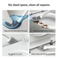 thumbnail image 4 of Kearding Soporte para cepillo de baño montado en la pared, herramienta de limpieza de silicona de doble cara, sin cepillos de ángulo muerto, Suministros de limpieza para el hogar Naranja, 4 of 6