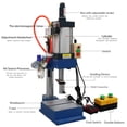 thumbnail image 4 of 1100Lb Pneumatic Punch Machine High Pressure Punching Press Machine Double Buttons for Sheet Metal Hole Punches, 4 of 16
