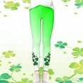 thumbnail image 5 of Tisuna Girls St Patricks Day Leggings Child Cartoon Print Elastic Waist Tight Leg Yoga Pants Fashion Stretchy Little Girls Play Holiday Festive Outfits Green1 Size 8-10 Years, 5 of 6