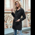 thumbnail image 4 of Chaqueta Impermeable Ligera para Mujer, con Capucha, Mangas Largas y Cremallera, para Actividades Al Aire Libre Negro L, 4 of 9