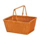 thumbnail image 2 of Cesta de Picnic, cesta tejida de mimbre de imitación, organizador rústico resistente, cesta de frutas, cesta de almacenamiento para servir para bodas 33cmx23cmx18cm, 2 of 8