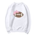 thumbnail image 4 of Chandail en Molleton Imprimé Football pour Femmes, Col Rond Surdimensionné, Coupe Décontractée, Manches Longues, Chandail Décontracté pour Usage Quotidien et Événements Sportifs, 4 of 4