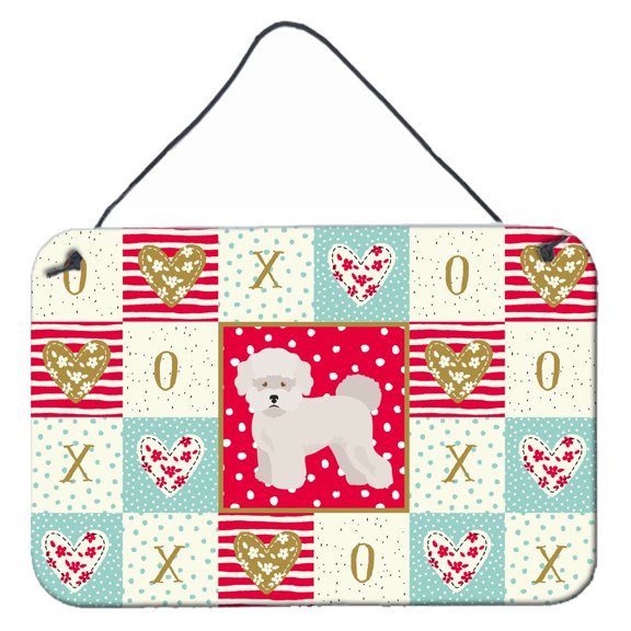 Carolines Treasures CK5814DS812 Bichon Fris? 2 Love Wall or Door Hanging Prints 8x12 multicolor