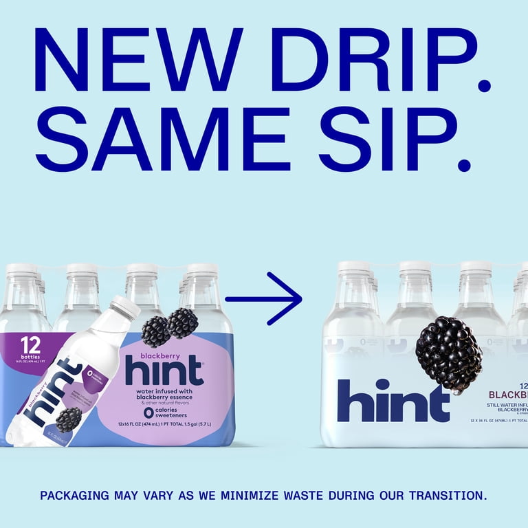 Hint Blackberry Flavored Water, 16 fl oz, 12 Count photo 2