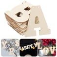 thumbnail image 2 of 66pcs Letters Design Wooden Chips Wood Letter Cutouts Diy Crafts Making Material, 2 of 8