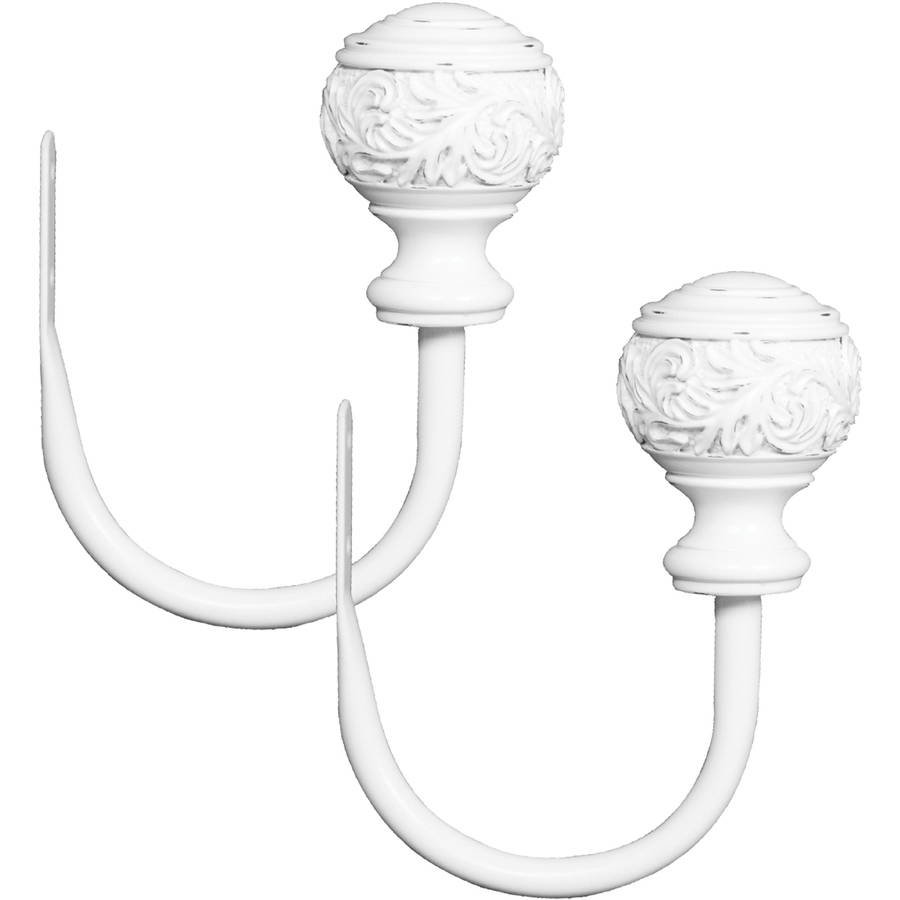 Bali Vintage Knob Curtain Holdbacks, Vintage White