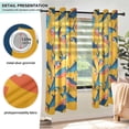 thumbnail image 3 of Yayeee Window Curtains Set of 2 for Living Room Light Filtering 63"x42", Yellow Sardines Pattern, 3 of 7