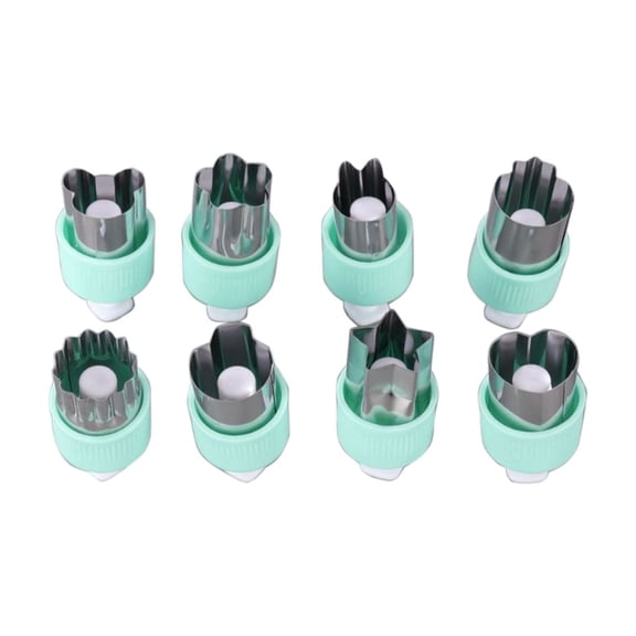 Fruit and Vegetable Cutter Set, 8PCS Mini Pie Cookie Biscuit Mold for Baking, Love Heart, Star, Flower, Rabbit, Bear, Strawberry, Lace, Mushroom Shapes DIY Cake Cutter