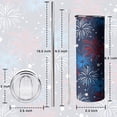 thumbnail image 6 of Patriotic Tumbler 20oz American Flag Tumbler Travel Coffee Mug Skinny Tumblers with Lid and Straw Stainless Steel Insulated Cups 4th of July Gifts for Women and Men, 6 of 6