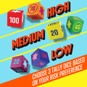 Tally Up! Fast-Paced Push Your Luck Dice Game, Family and Party Game for Kids and Adults, 2–10 Players, Ages 8+ (Walmart Exclusive)