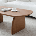 thumbnail image 7 of Tcbosik Oval Coffee Table, 47 Inch Modern Cocktail Table, Center Table for Living Room, Easy Assembly, Walnut Brown, 7 of 7
