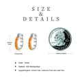 thumbnail image 2 of Coachuhhar Opal Hoop Earrings for Women 925 Sterling Silver Hypoallergenic Huggie Earrings Tiny Cartilage Earrings Mini Hoops Earrings Small Earrings Opal Jewelry for Mother's Day, 2 of 6
