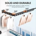 thumbnail image 4 of Clothes Drying Rack, Wall Mounted Drying Rack, Collapsible Drying Rack(Tri-Fold), Small Clothes Drying Rack Suitable for Laundry Rooms Balconies Utility Rooms Bedrooms, 4 of 11