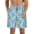 thumbnail image 2 of Uemuo Panda Flying in the Sky Pattern Men's Swim Trunks Hawaiian Beach Bathing Suit Swimsuits Beach Quick-Dry Shorts with Pockets-XX-Large, 2 of 9